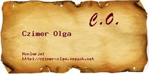 Czimer Olga névjegykártya